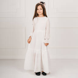 Giamo-Girls Ivory Maxi Dress | Childrensalon Outlet