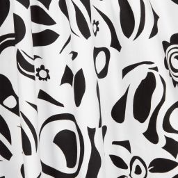 Giamo-White & Black Floral Dress | Childrensalon Outlet