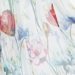 Giamo-White Floral Chiffon Dress | Childrensalon Outlet