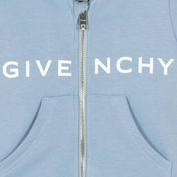 Givenchy-Baby Boys Blue Logo Zip-Up Top | Childrensalon Outlet
