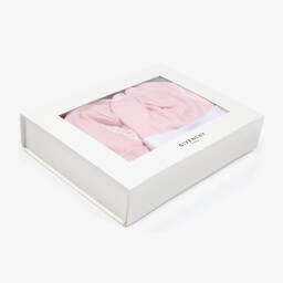 Givenchy-Baby Girls Pink Cotton Hats (2 Pack) | Childrensalon Outlet