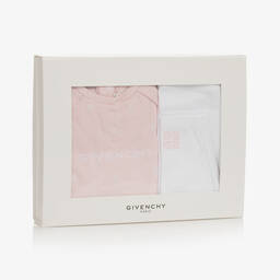 Givenchy-Baby Girls Pink & White Dress Set | Childrensalon Outlet