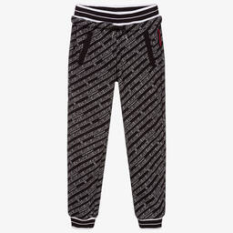 Givenchy-Black Chain Logo Joggers | Childrensalon Outlet