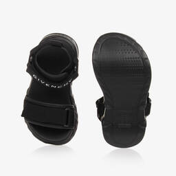 Givenchy-Black Chunky Velcro Sandals | Childrensalon Outlet