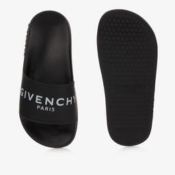 Givenchy-Black Logo Sliders | Childrensalon Outlet