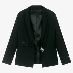جيفنشي-جاكيت بلايزر 4G بعروة معدنية لون أسود للأولاد | Childrensalon Outlet