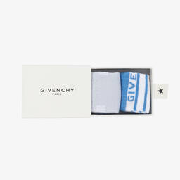 Givenchy-Blue Cotton Baby Socks (2 Pack) | Childrensalon Outlet