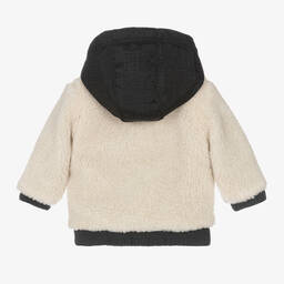 Givenchy-Boys Beige & Black Borg Jacket | Childrensalon Outlet