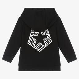 Givenchy-توب هودي 4G قطن جيرسي لون أسود للأولاد | Childrensalon Outlet