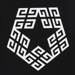 Givenchy-توب هودي 4G قطن جيرسي لون أسود للأولاد | Childrensalon Outlet