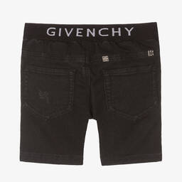 Givenchy-Черные шорты из хлопкового джерси | Childrensalon Outlet