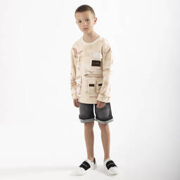 Givenchy-Boys Black Cotton Jersey Shorts | Childrensalon Outlet