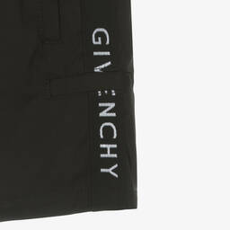 Givenchy-Boys Black Cotton Twill Shorts | Childrensalon Outlet