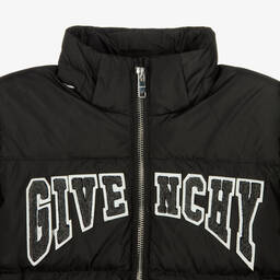 Givenchy-Boys Black Down Padded Puffer Jacket | Childrensalon Outlet