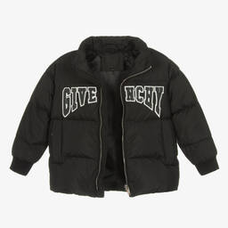 Givenchy-Boys Black Down Padded Puffer Jacket | Childrensalon Outlet