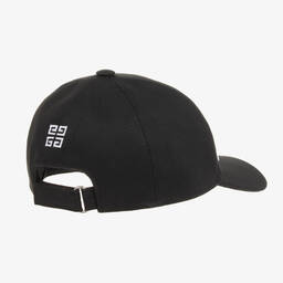 Givenchy-Boys Black Embroidered Cotton Cap | Childrensalon Outlet