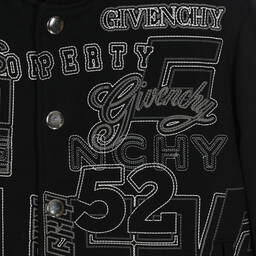 Givenchy-Boys Black Embroidered Cotton Jacket | Childrensalon Outlet