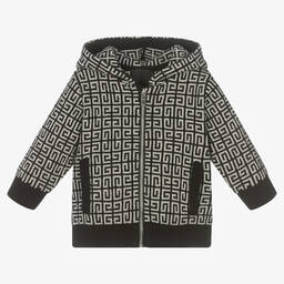 Givenchy-Boys Black & Grey Zip-Up Top | Childrensalon Outlet