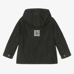 Givenchy-Boys Black Logo Windbreaker Jacket | Childrensalon Outlet