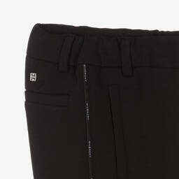Givenchy-Boys Black Milano Jersey Trousers | Childrensalon Outlet