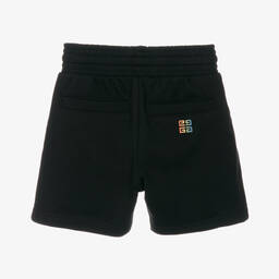 Givenchy-Boys Black Multi Logo Jersey Shorts | Childrensalon Outlet