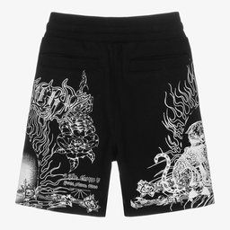 Givenchy-Черные шорты с пантерой для мальчиков | Childrensalon Outlet