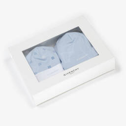 Givenchy-Boys Blue Cotton Hat Set | Childrensalon Outlet