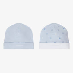 Givenchy-Boys Blue Cotton Hat Set | Childrensalon Outlet