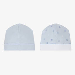 Givenchy-Boys Blue Cotton Hat Set | Childrensalon Outlet