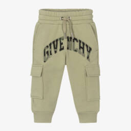Givenchy-Boys Cargo Style Green Joggers | Childrensalon Outlet