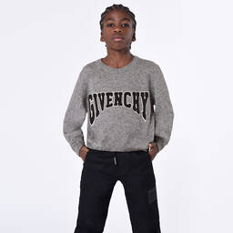 Givenchy-Серый свитер из шерсти и кашемира | Childrensalon Outlet