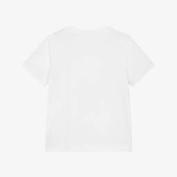 Givenchy-تي شيرت فاخر أبيض بشعار للأولاد | Childrensalon Outlet