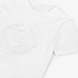Givenchy-تي شيرت فاخر أبيض بشعار للأولاد | Childrensalon Outlet