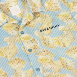 Givenchy-Рубашка из морского синего шёлка для мальчиков | Childrensalon Outlet