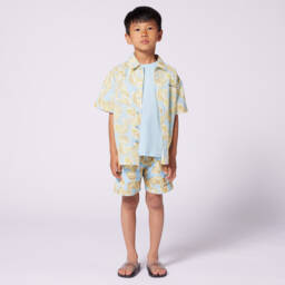 Givenchy-Рубашка из морского синего шёлка для мальчиков | Childrensalon Outlet