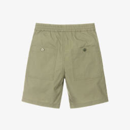 Givenchy-Boys Olive Poplin Cargo Shorts | Childrensalon Outlet