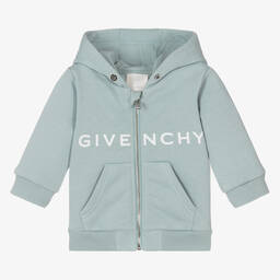 Givenchy-Зеленая хлопковая худи на молнии для мальчиков | Childrensalon Outlet