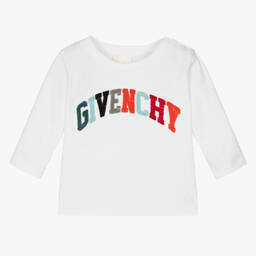 Givenchy-توب أطفال ولادي قطن لون أبيض | Childrensalon Outlet