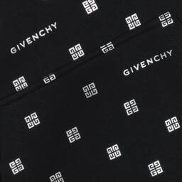 Givenchy-Черное хлопковое платье 4G для девочек | Childrensalon Outlet