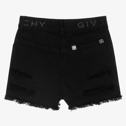 جيفنشي-شورت قطن لون أسود للبنات | Childrensalon Outlet