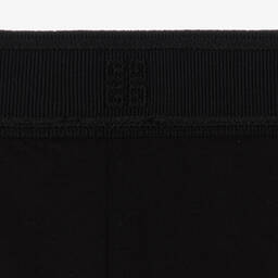 Givenchy-Girls Black Sequin Cotton Leggings | Childrensalon Outlet