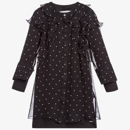 Givenchy-Girls Black Silk Voile Dress | Childrensalon Outlet