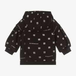 Givenchy-Черно-серебристая худи на молнии | Childrensalon Outlet