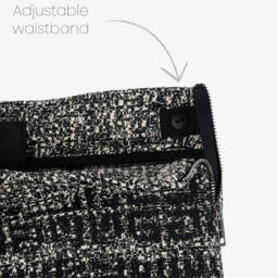 Givenchy-Girls Black Tweed Embroidered Skort | Childrensalon Outlet