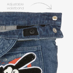 Givenchy-Girls Blue Denim Disney Dungaree Shorts | Childrensalon Outlet