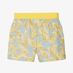 Givenchy-طقم شورت قطني أزرق للبنات بتصميم أصداف البحر | Childrensalon Outlet