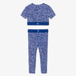 Givenchy-Синий топ и легинсы с принтом под зебру | Childrensalon Outlet