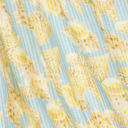 Givenchy-فستان أزرق منعش للبنات بنقشة الأصداف | Childrensalon Outlet