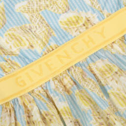 Givenchy-فستان أزرق منعش للبنات بنقشة الأصداف | Childrensalon Outlet