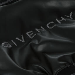 Givenchy-Girls Chic Black Leather Jacket | Childrensalon Outlet
